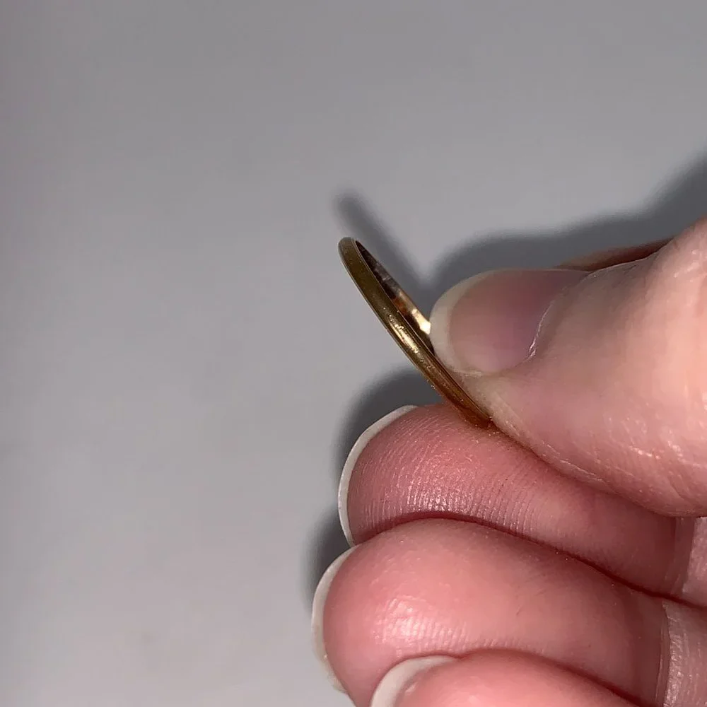 1.3mm Gold Filled Plain Band Ring, Size 3 1/4